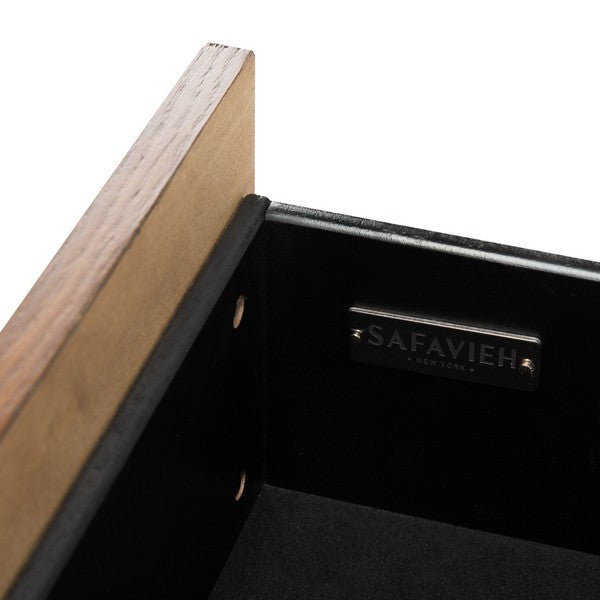 Safavieh Justice 2 Drawer Nightstand Walnut