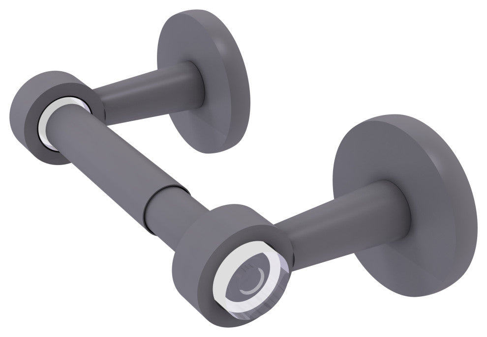 Clearview Two Post Toilet Tissue Holder, Matte Gray