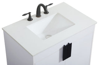 Home Living 19" Modern White-Light Bathroom Vanity