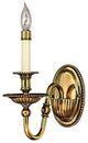 Hinkley Cambridge Medium Single Light Sconce, Burnished Brass