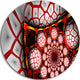 Unique Light Red Fractal Design Pattern, Abstract Disc Artwork, 23"