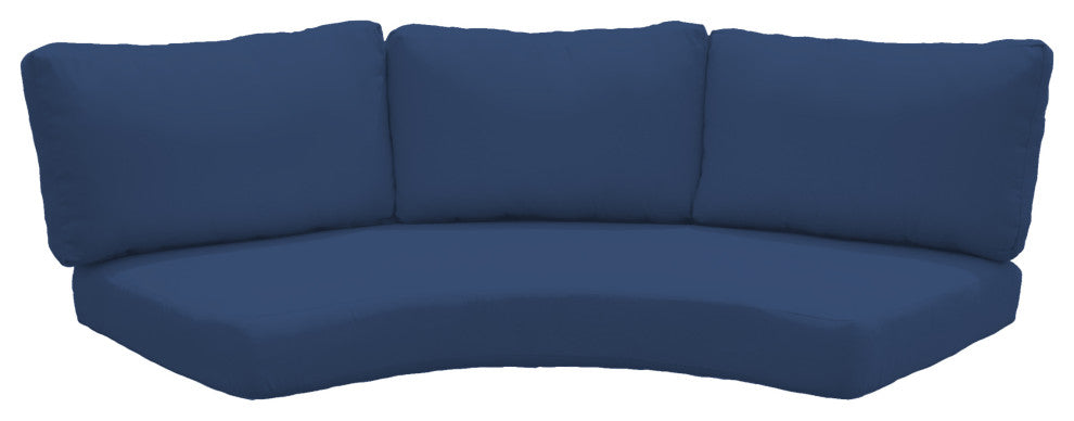 6" High Back Cushions for Curved Armless Sofa