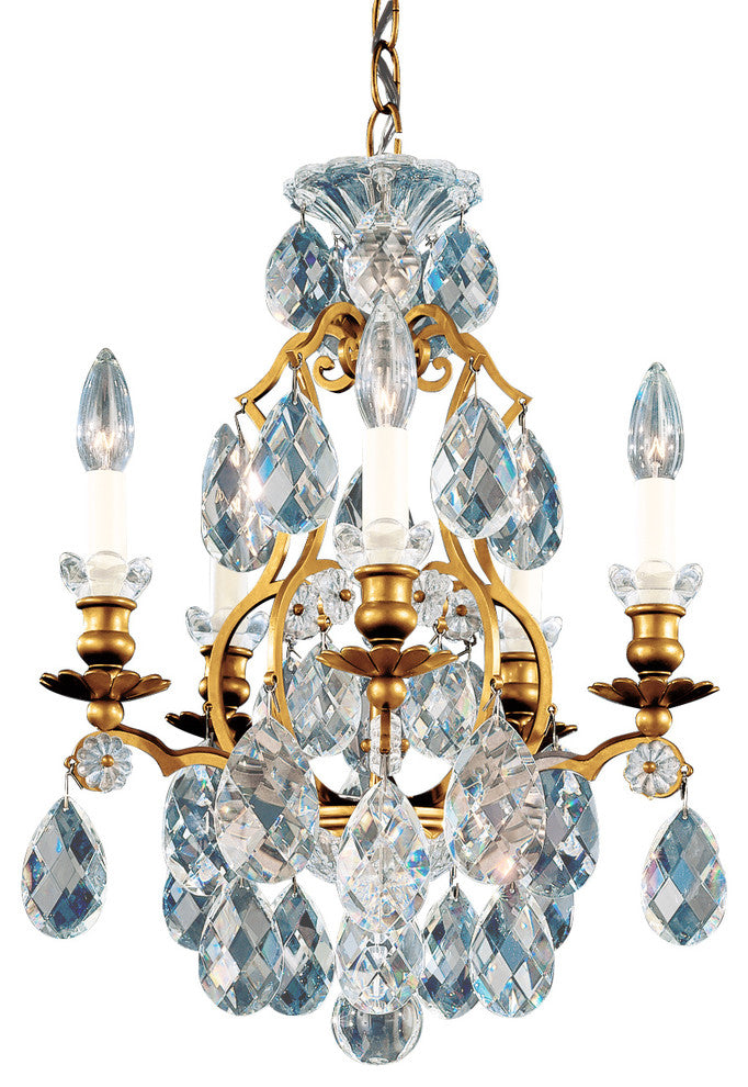 Renaissance 5-Light Chandelier in Heirloom Gold With Clear Heritage Crystal