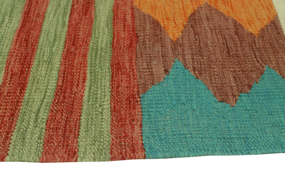 Winchester Kilim Renata Turquoise/Ivory Rug, 4'10x6'5