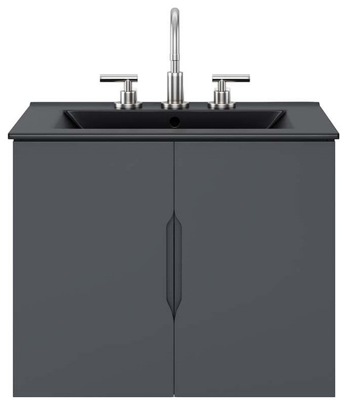 Vitality 24" Bathroom Vanity, Gray Black