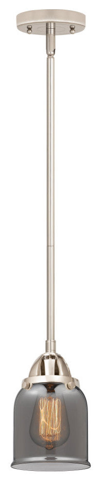 Small Bell Mini Pendant, Polished Nickel, Plated Smoke, Plated Smoke
