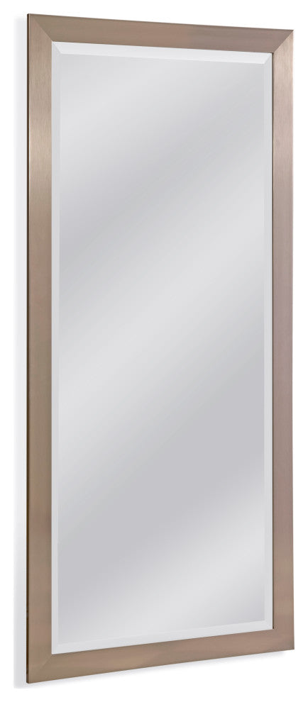 Silver Reclaimed Wood Floor Mirror Farmhouse Style