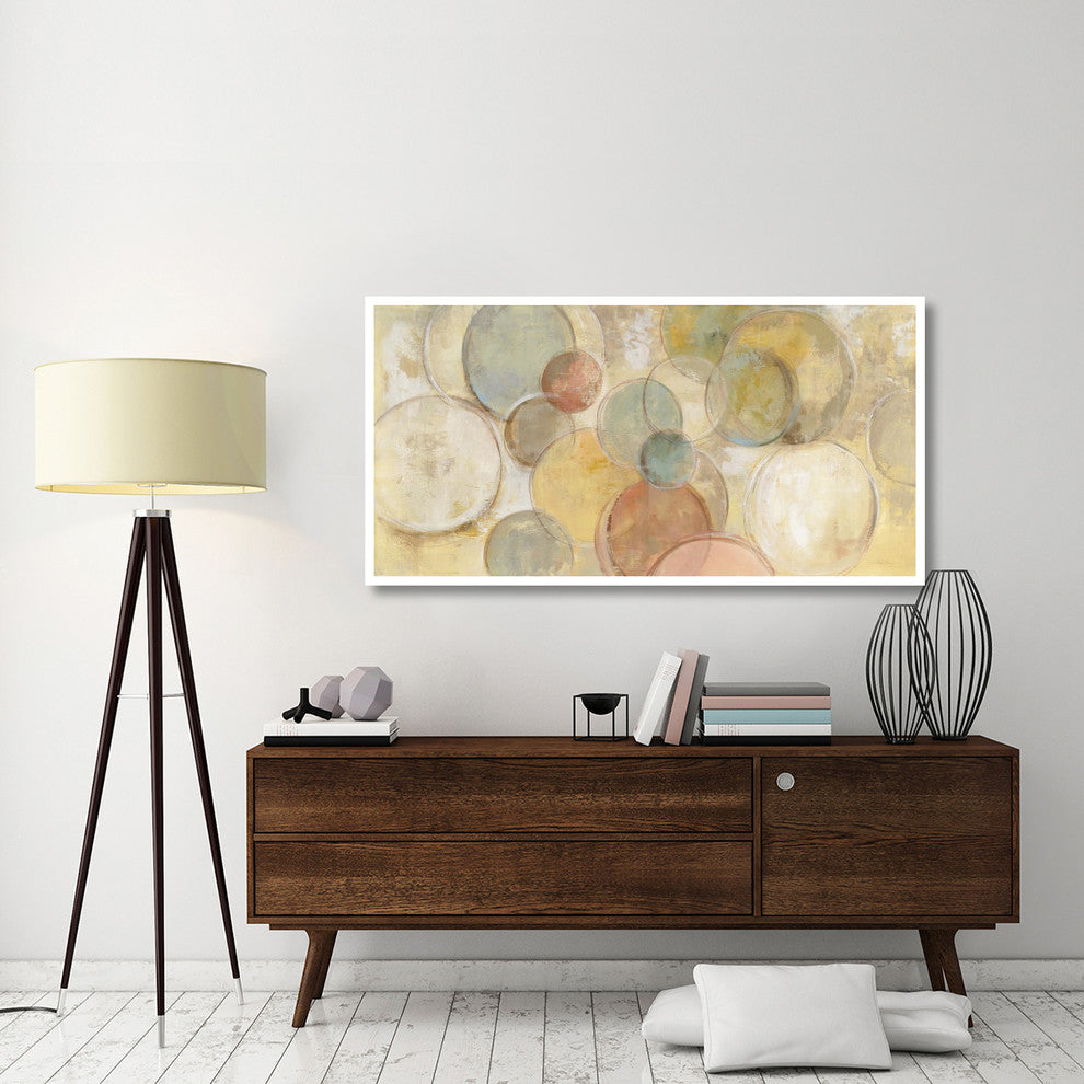 "Fresco Bubbles" Digital Paper Print by Silvia Vassileva, 62"x32"