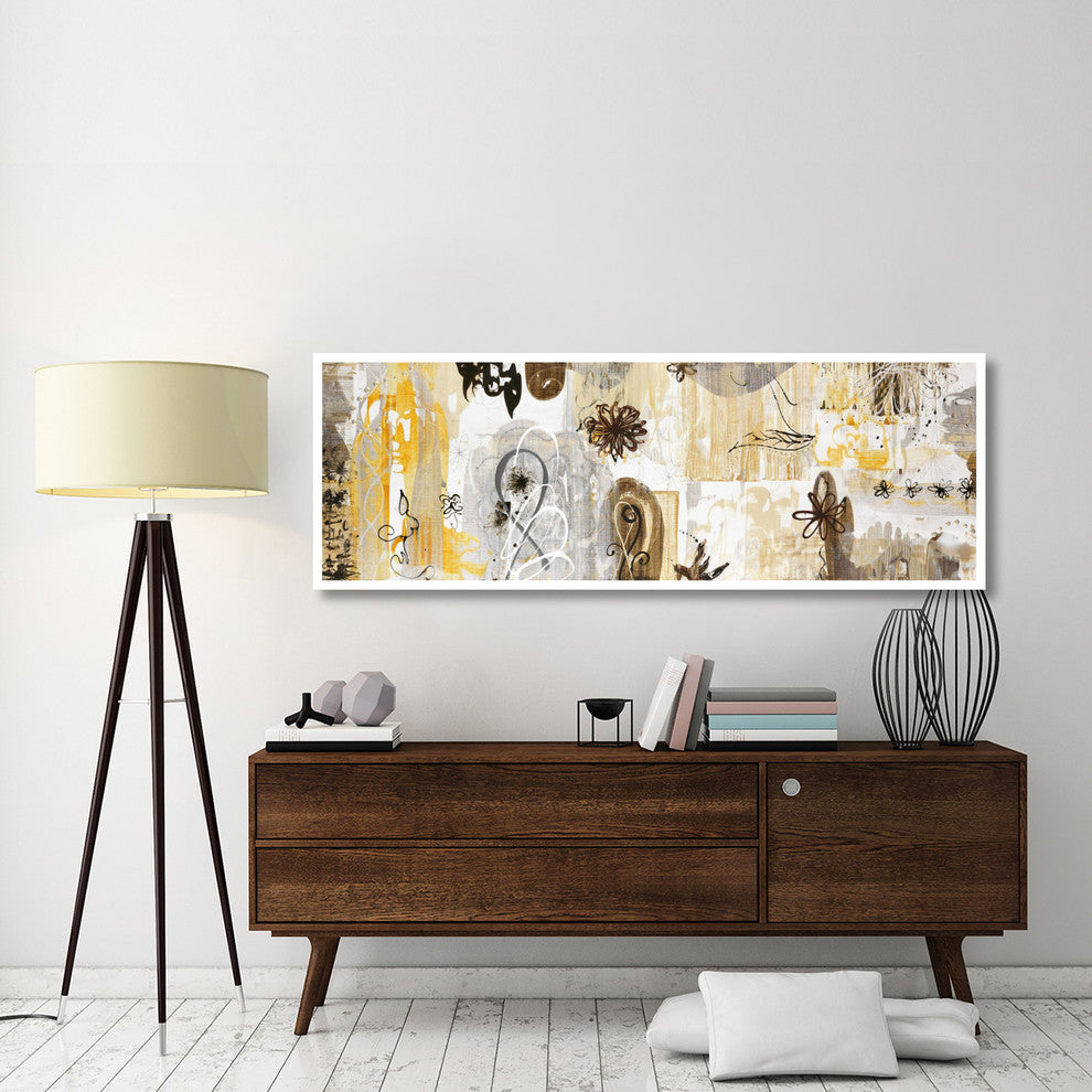 "Decadent Garden III" Digital Paper Print by Joan Elan Davis, 74"x26"