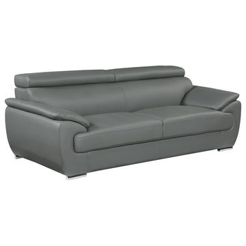Nestore Premium Genuine Leather Match Sofa Gray