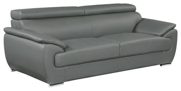 Nestore Premium Genuine Leather Match Sofa Gray