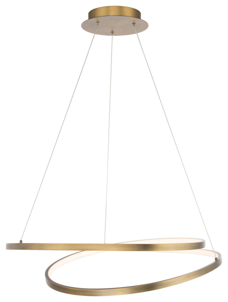 WAC Lighting PD-83128 Marques 28"W LED Abstract Pendant - Aged Brass