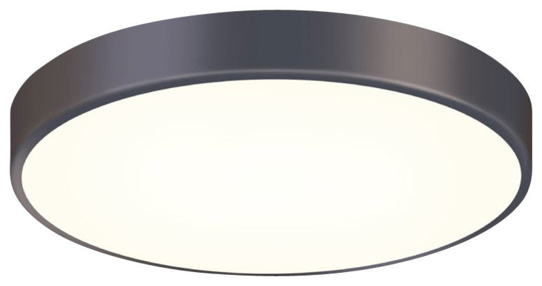 Pi Architectural 16" LED Surface Mount, Black Bronze With Black Bronze Metal