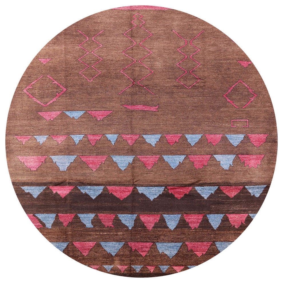 Ahgly Company Indoor Round Mid-Century Modern Area Rugs, 4' Round