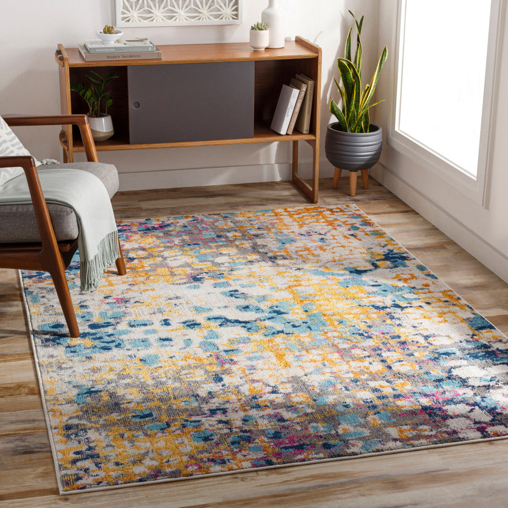 Floransa FSA-2342 Modern Colorful 7'10"x10' Area Rug