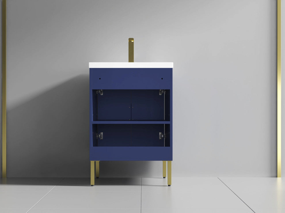 24" Tennant Brand Modern Style Navy Blue Eileen Bathroom Sink Vanity