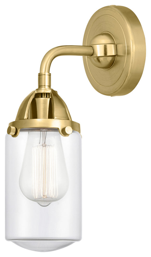 Innovations 288-1W-SG-G312-LED Dover 1 Light 4.5" Sconce, Satin Gold