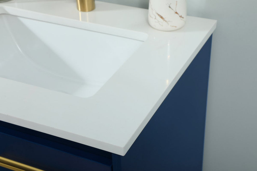 Sue 24" Single Bathroom Vanity, Blue