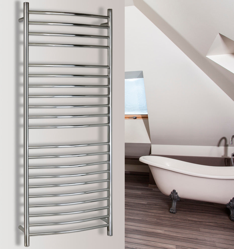 Vida Towel Warmer, Polished, Hardwired, 21 Bars