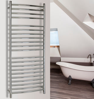 Vida Towel Warmer, Polished, Hardwired, 21 Bars