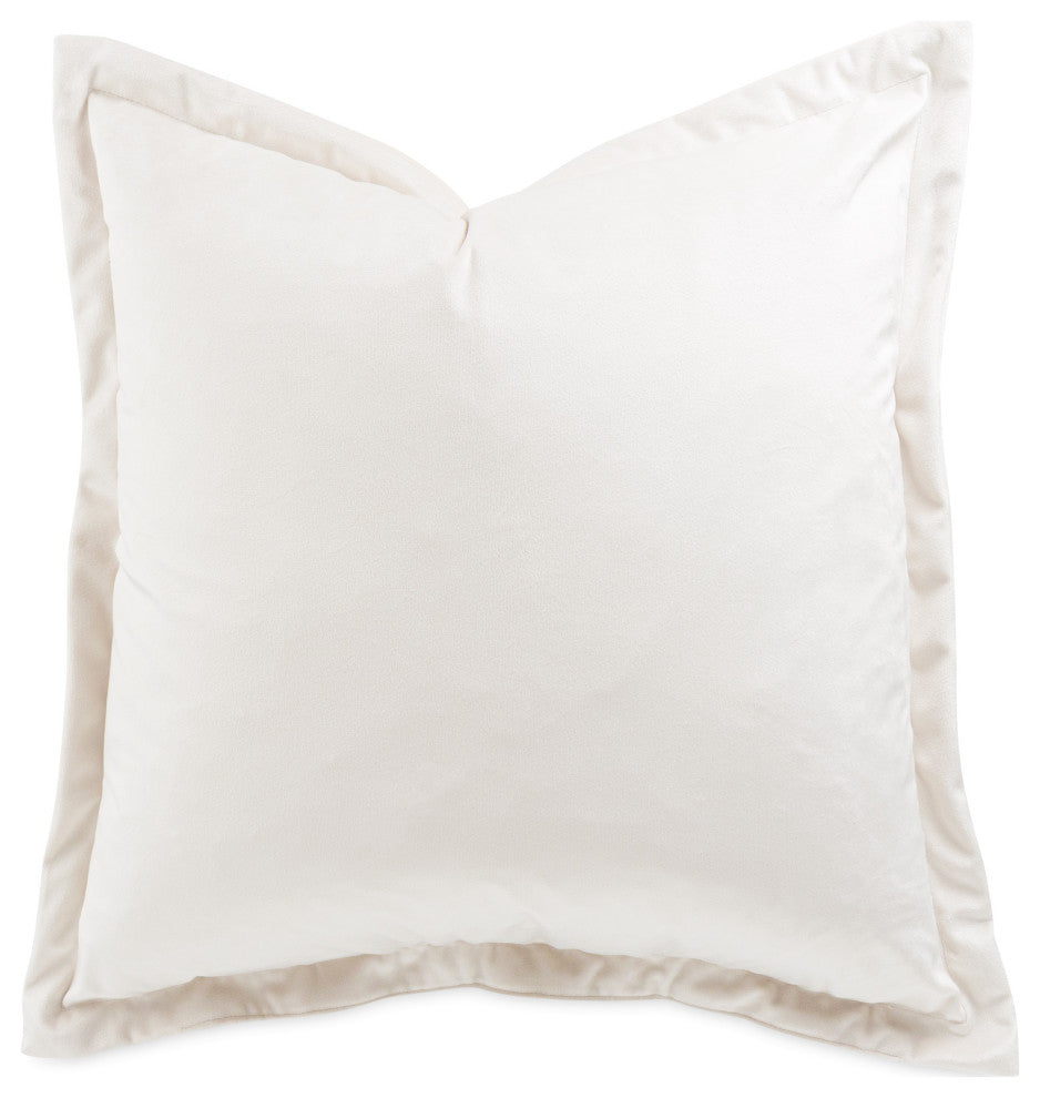 Conner 20" Velvet Throw Pillow, Set of 2, Cloud