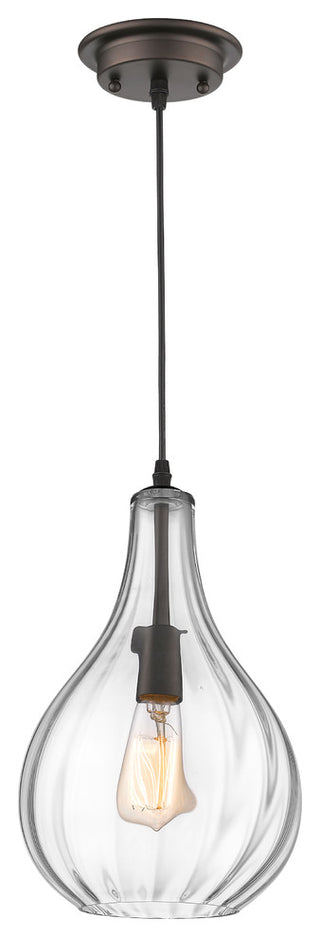 Savannah 1-Light Rubbed Bronze Ceiling Mini Pendant 9"