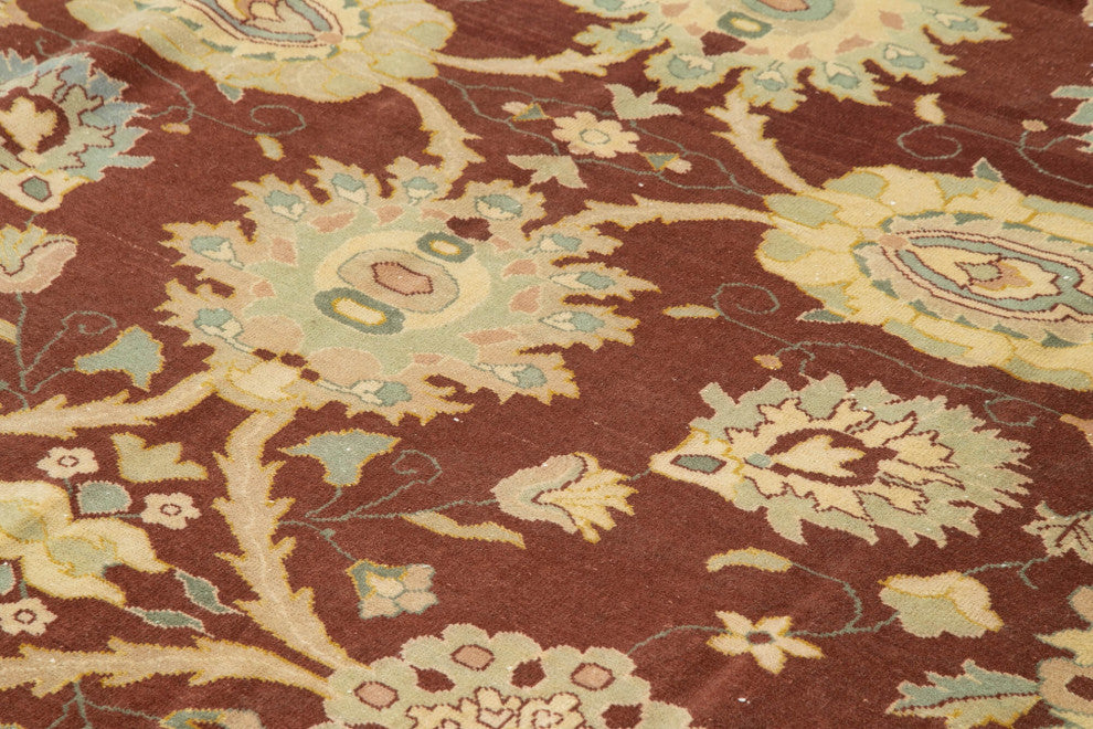 Rug N Carpet - Handmade Oriental 9' 7" x 11' 11" Unique Oushak Area Rug