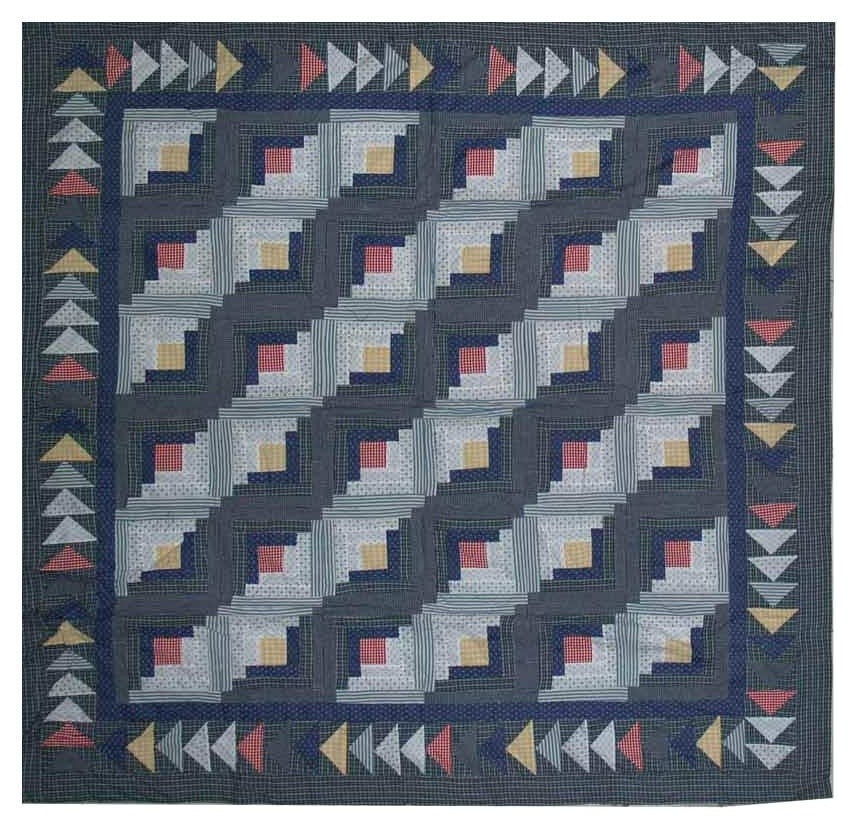 Sail Log Cabin Shower Curtain 72"X 72"