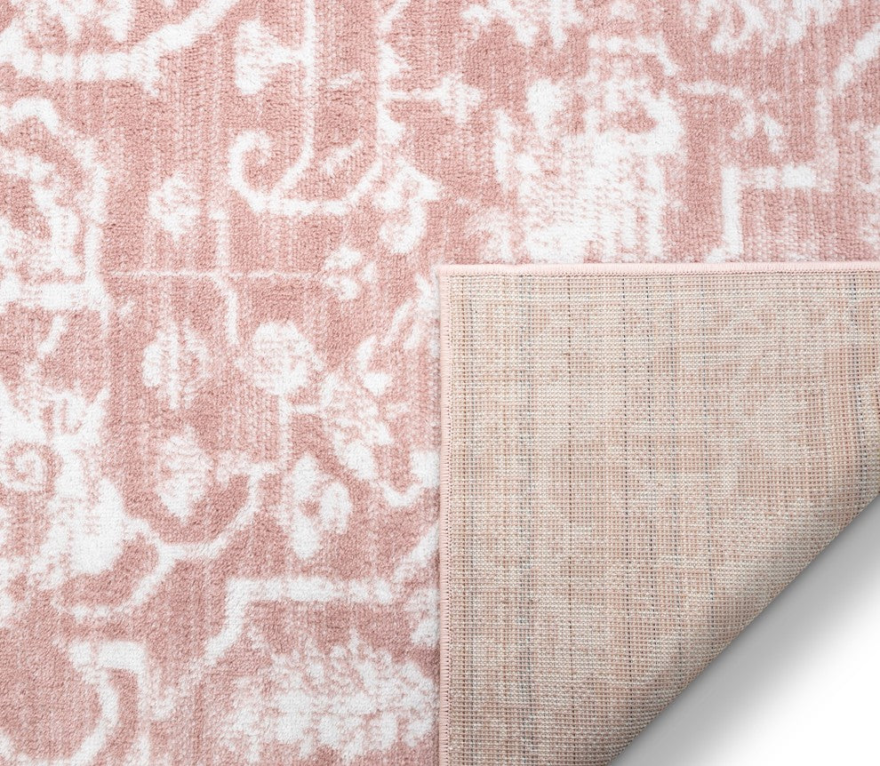 Well Woven Dazzle Disa Blush Vintage Medallion Oriental 7'3"x9"3" Area Rug