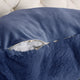 Fox Faux Fur Bedrest, Needs Assembly, Dark Blue, 28"x30"x17"