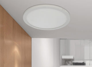 ModPLUS, s 120-277v LED Round Flush Mount, White Finish