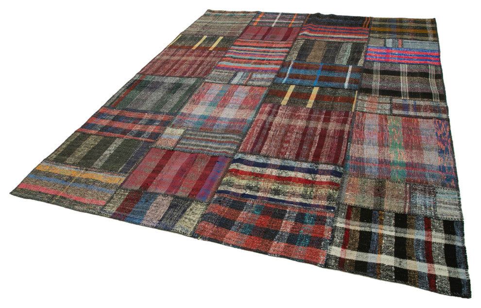 Rug N Carpet - Handmade Anatolian 7' 4'' x 10' 2'' Tribal Patchwork Kilim Rug