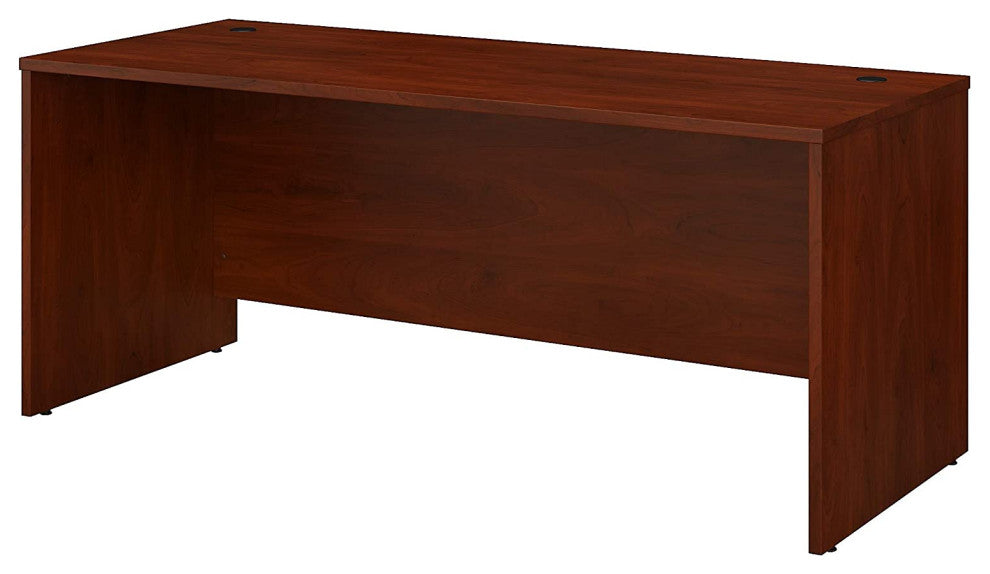 Large Desk, Spacious Hansen Cherry Worktop With Cable Management Grommet