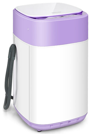 Costway 8lbs Portable Fully Automatic Washing Machine W/ Drain Pump Purple