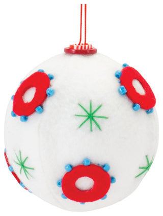 Whimsical Fabric Ball Ornament, 12-Piece Set