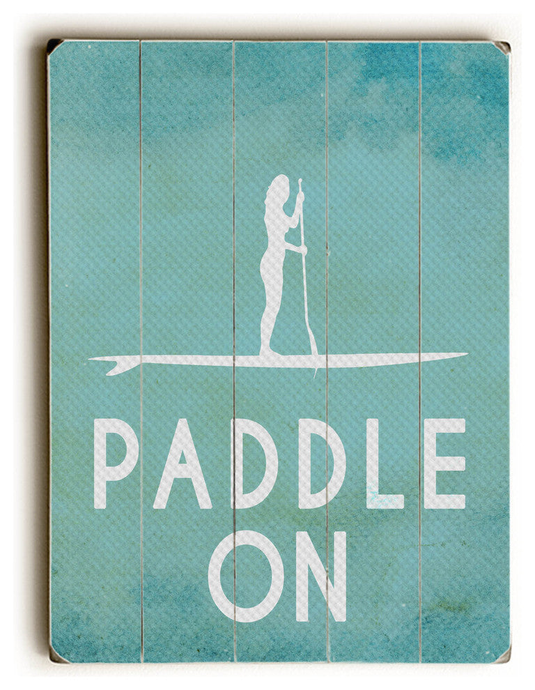 Paddle On Wooden Sign
