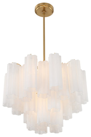 Crystorama Lighting Group ADD-306-WH Addis 6 Light 20"W Waterfall - Polished