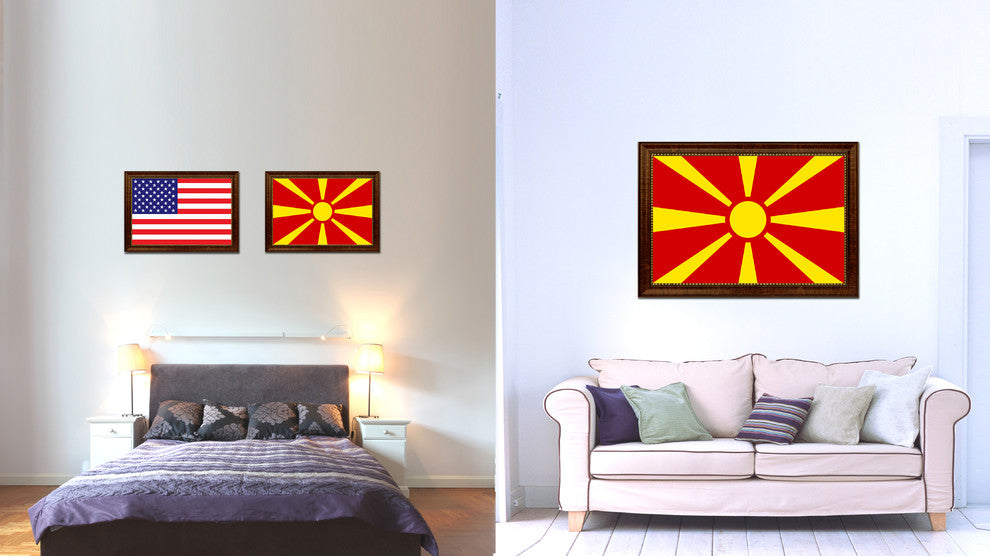 Macedonia Country Flag Canvas Print, 19"x27"