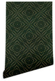 Deny Designs Marta Barragan Camarasa Vintage Emerald Wallpaper, Green, 2'x8'