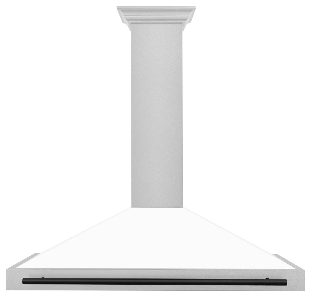 ZLINE 48" ZLINE DuraSnow Hood With White Matte Shell KB4SNZ-WM-48-MB