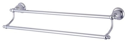 Kingston Brass 24" Dual Towel Bar, Polished Chrome