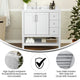 Vega Bath Vanity-Sink, Soft Close Doors, 3 Drawers, Carrara Marble Finish Top, White, 36 Inch