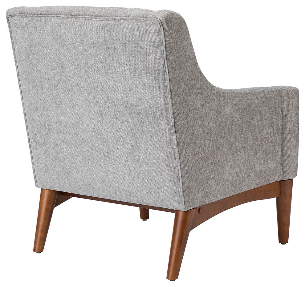 34.2" Comfy Living Room Armchair With Sloped Arms, Gray