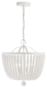 Rylee Four Light Chandelier in Matte White