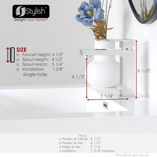 STYLISH Bathroom Faucet Single Handle Polished Chrome Finish, B-112C AVA