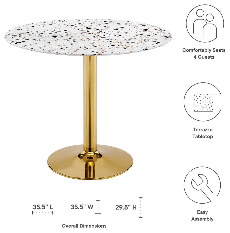 Verne 36" Round Terrazzo Dining Table