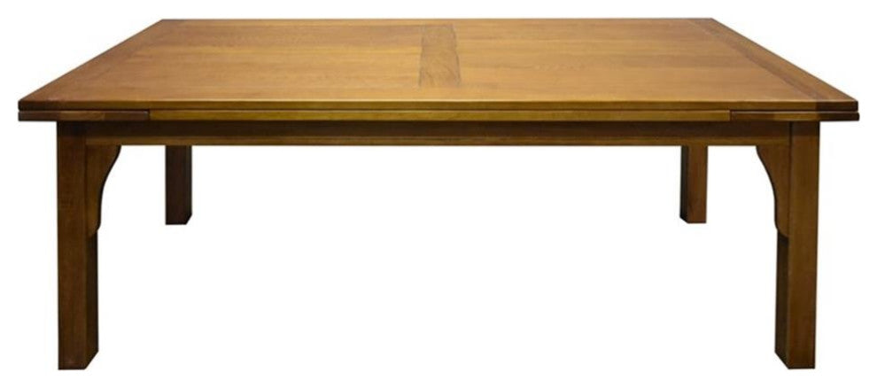 Crafters and Weavers Arts and Crafts Solid Wood Stow Leaf Dining Table in Cherry