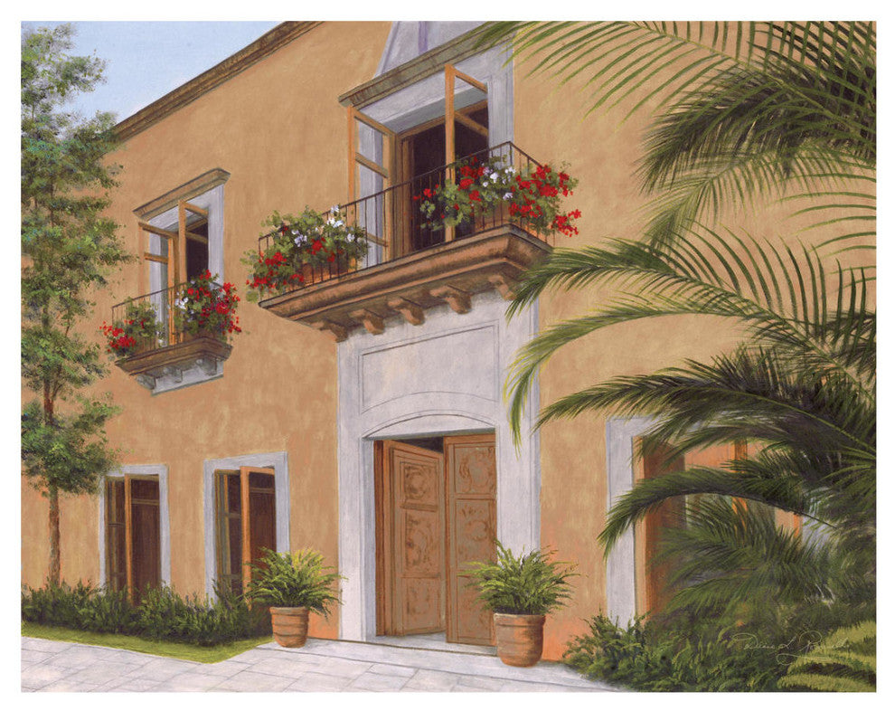 "Tuscan Walkway" Digital Paper Print by Diane Romanello, 26"x20"