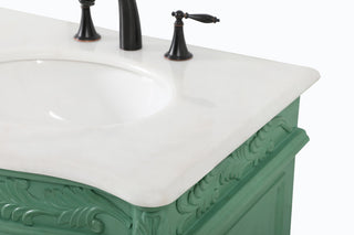 60" Double Bathroom Vanity, with Ivory White Engineered Marble in Vintage Mint