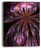 "Glossy Pink Blue Fractal Flower" Floral Wall Art Canvas, 30"x40"